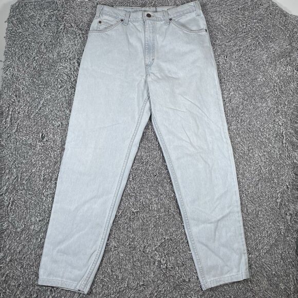 VINTAGE Levi 550 Orange Tab Jeans Size 33 x 32 Relaxed Fit Tapered Leg Blue Y2K - Picture 2 of 8